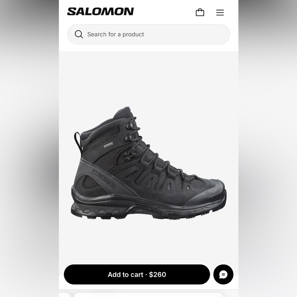 Salomon Men's Black Outdoor Boots